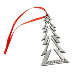 Bravado Lady Gaga Collectible 2010 Metal Christmas Tree 3" Ornament In Gift Box -Rare