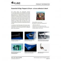 The Beatles Beatles, The Beatles Collectible 2017 Pro-ject Essential III SGT Peppers Turntable With Ortofon OM-10