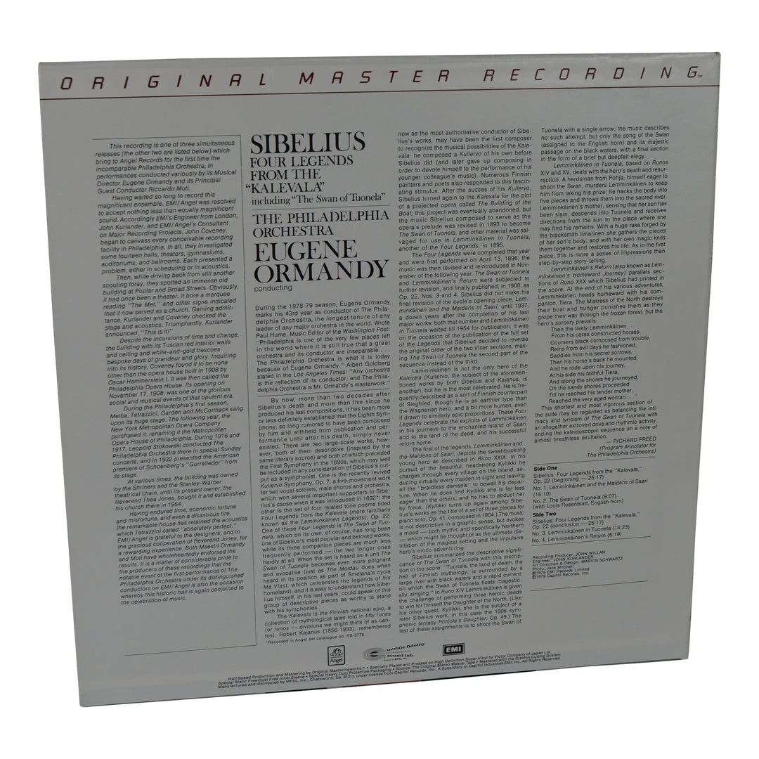 MFSL: 1979 Mobile Fidelity Four Legends From The Kalevala Op. 22 LP #1-523 Mobile Fidelity MFSL